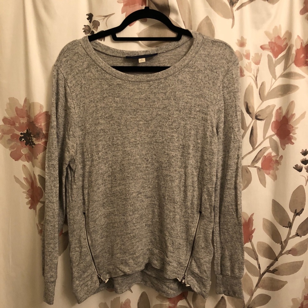 Sweater with zip up sides